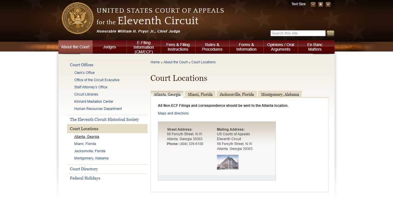 Atlanta, Georgia | Eleventh Circuit | United States Court of Appeals